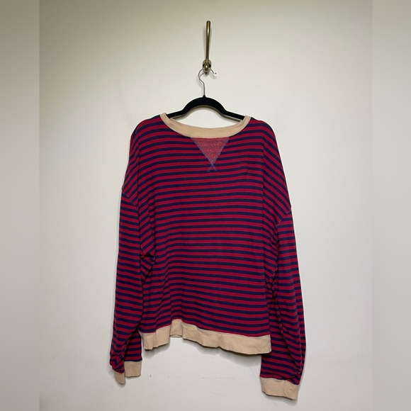 Free People Classic Striped Oversized Crewneck - Picture 4 of 6